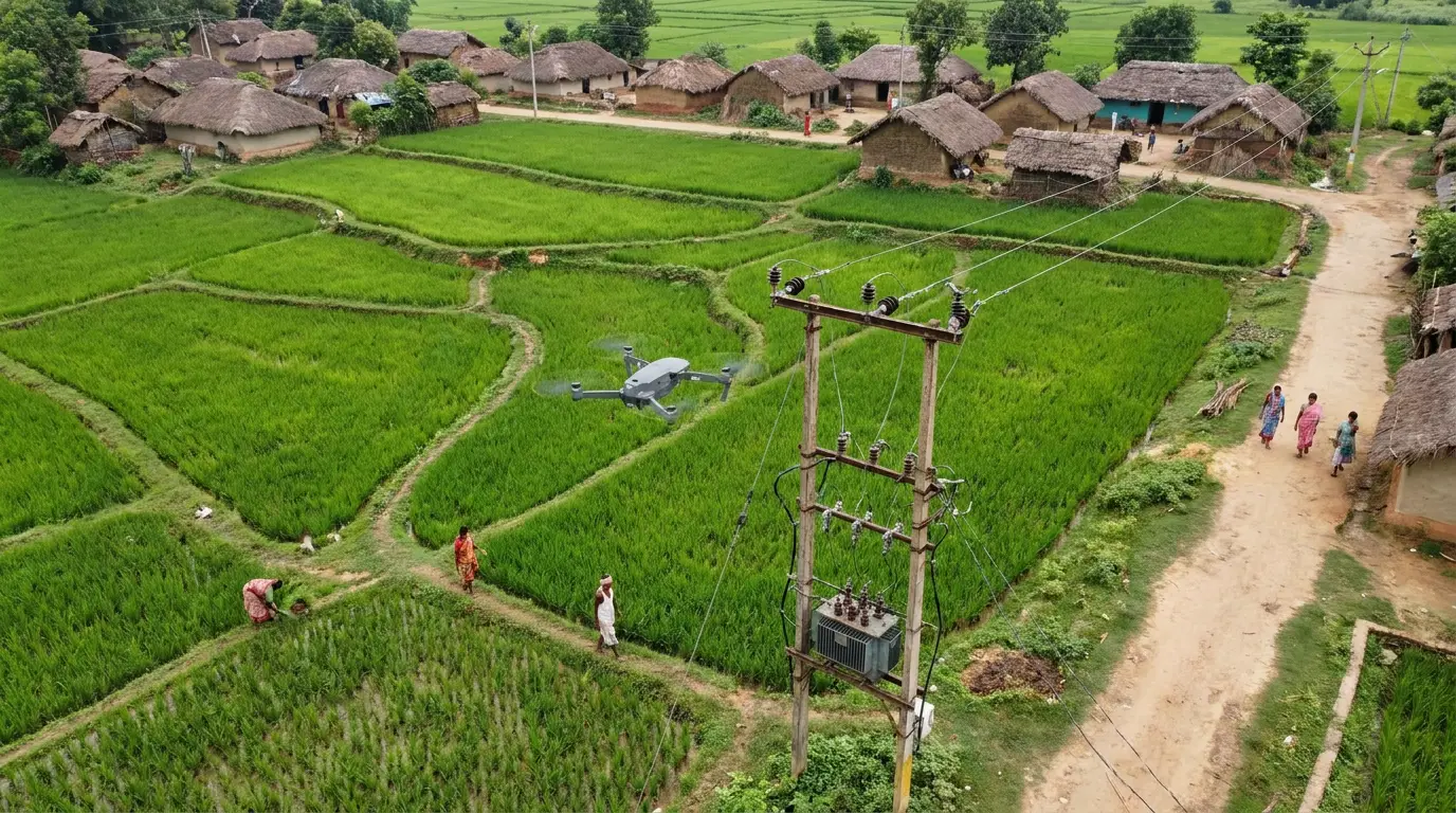 Drone Inspection of Power Distribution Networks in Rural India: A Game-Changer