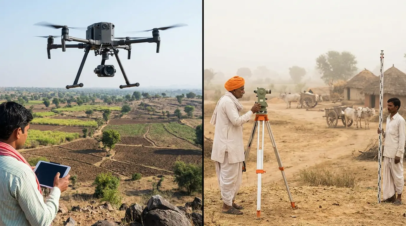 Drone Land Survey vs Traditional Survey in India: Accuracy, Cost & Use Cases