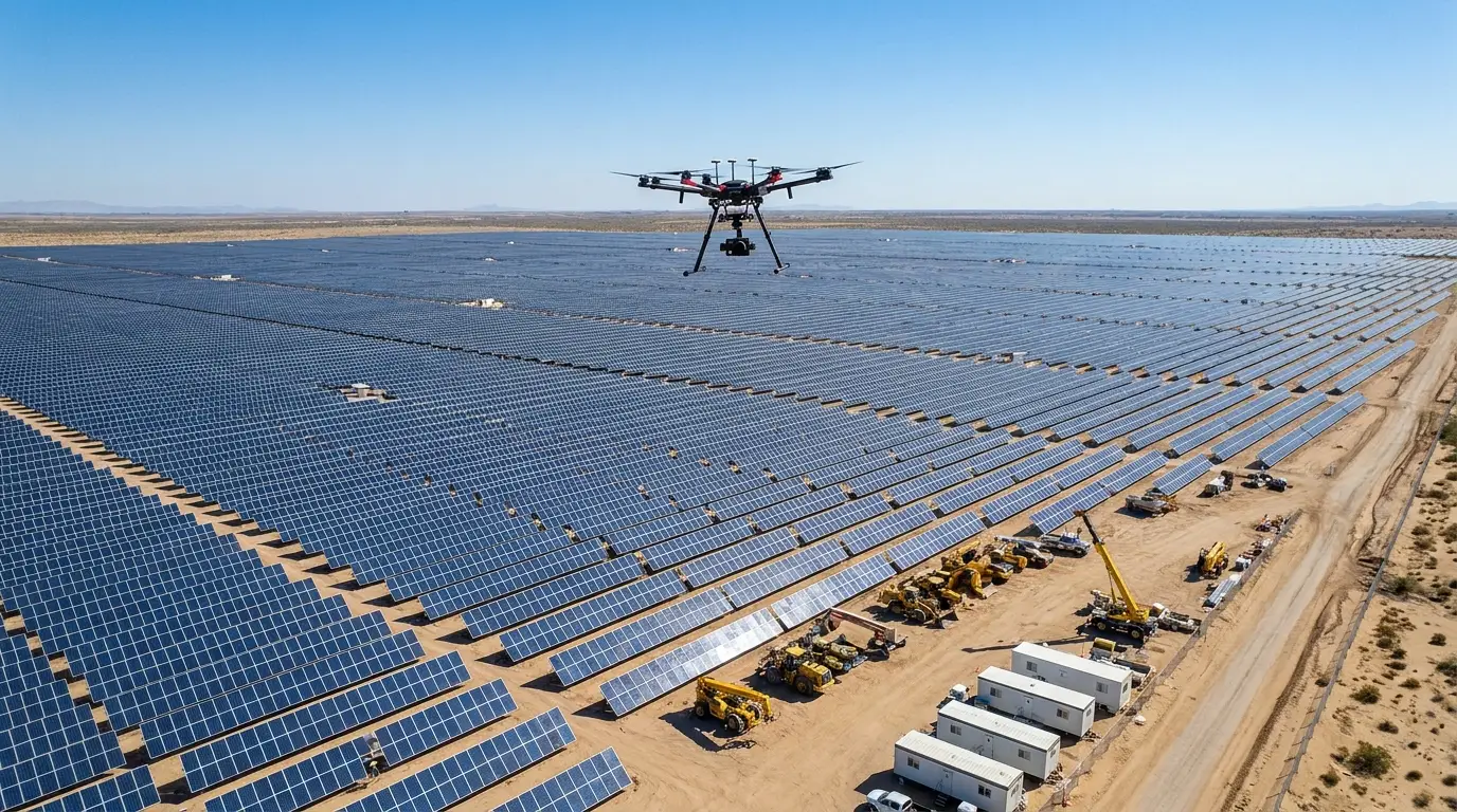 Pre-Commissioning Drone Inspection for Solar Plants