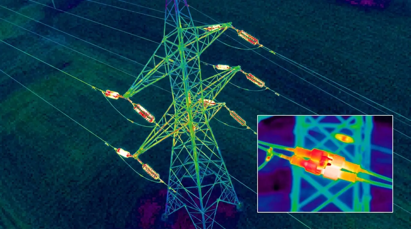 Thermal Imaging of Electrical Joints & Splices on Transmission Towers