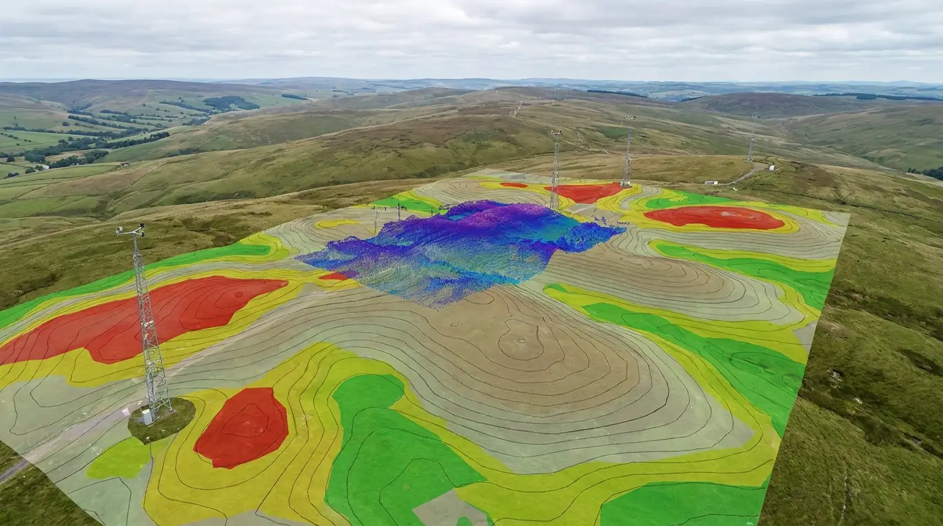 Wind Farm Site Survey & Micro-Siting with Drone LiDAR in India