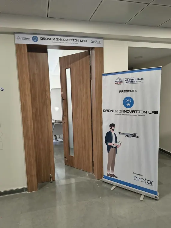 Drone innovation lab set up by AiRotor Labs at MIT University, Pune
